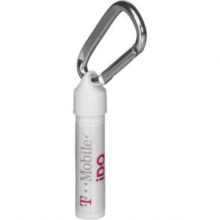 Cherry SPF 30 Soy Lip Balm White Tube with Carabiner Clip